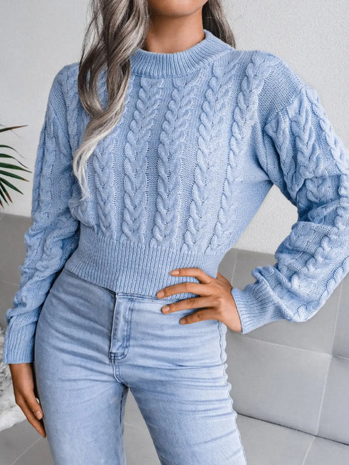 'Suri' Cable-Knit Sweater - Celes Fashion